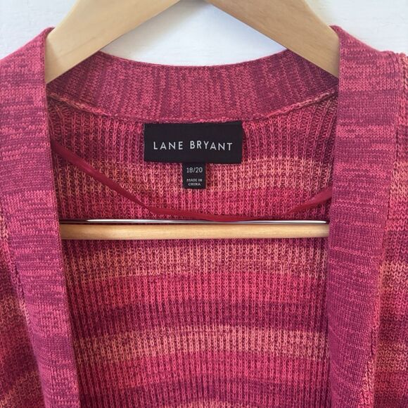 Lane Bryant Womens Cardigan SZ 18/20 Open Front Colorful Bohemian Coastal Preppy - Picture 5 of 10